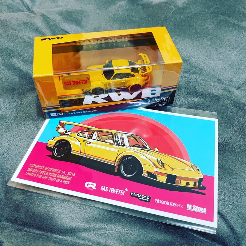 Tarmac Works RWB 993 Cinderella Thailand Exclusive Include Exclusive Postcard