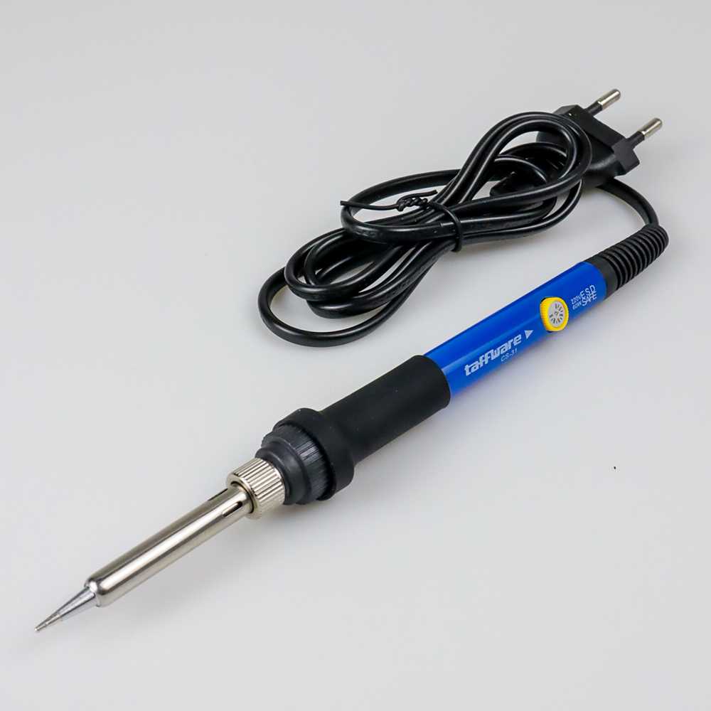 (100% BARANG ORI) Taffware Solder Iron Adjustable Temperature 60W with 5 Tips - CS31