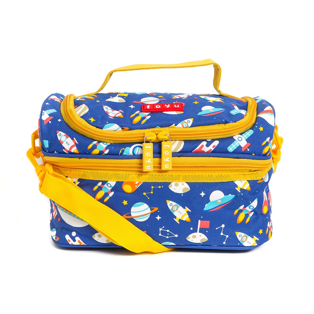 

Toyu Lunch Bag Tas Makan Bekal Kotak Fashion Sekolah Anak Laki-laki Biru Kuning