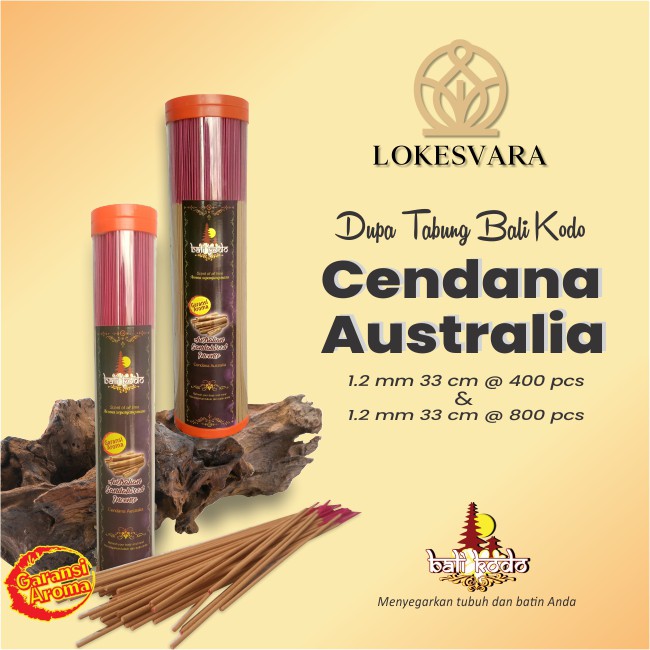 Dupa Hio Wangi Harum Tabung Bali Kodo Cendana Australia 33cm 400pcs &amp; 800pcs