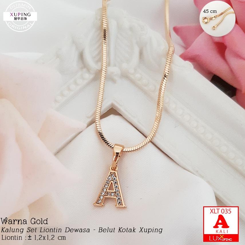 XLT 035 GESER Huruf Lengkap  XUPING Kalung Set Liontin Xuping Asli Liontin Alfabet Kalung Huruf Inis