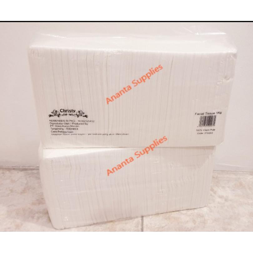 1KG HIGH QUALITY TISSUE FACIAL 2PLY (1000G) KILOAN | TISU WAJAH HALUS TERLARISS...,,,,,
