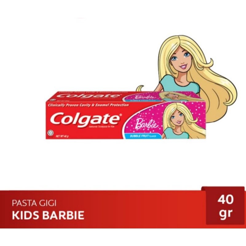 Colgate Minion /  BarbieToothpaste / Barbie Pasta Gigi Anak Colgate Rasa Bubble Fruit Odol Anak