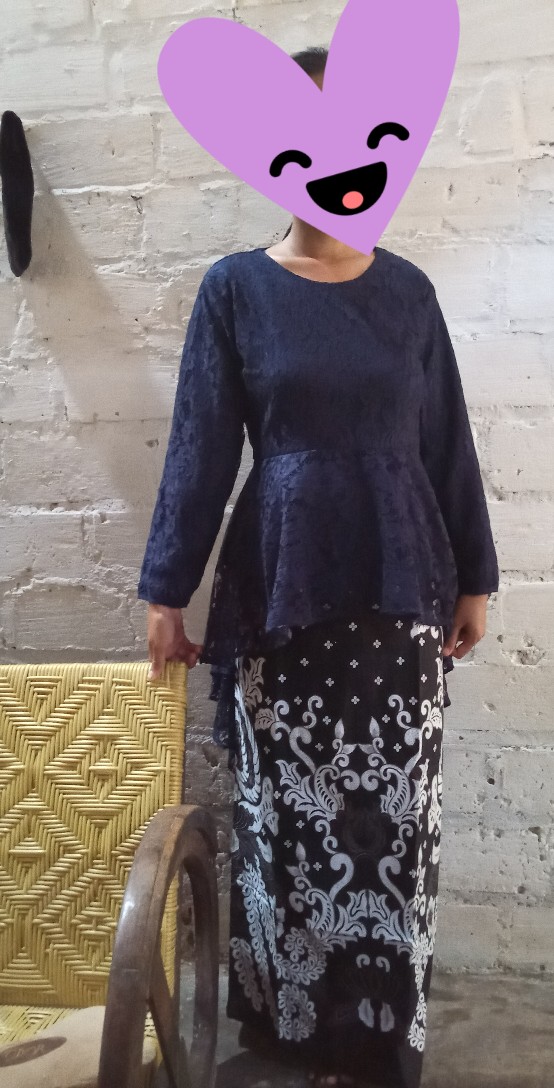 Batik Couple Pinguin Paris Gurita Navy Barina Set + Ada Anak Cowok