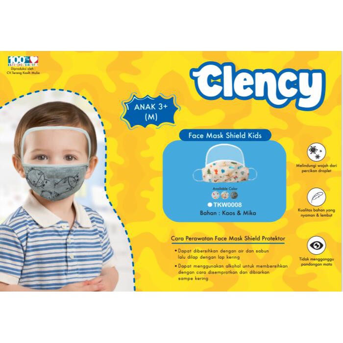 FACE SHIELD BAYI KIDS / ANAK / TOODLER / DEWASA SNOBBY / CLENCY / TOPI FACE SHIELD