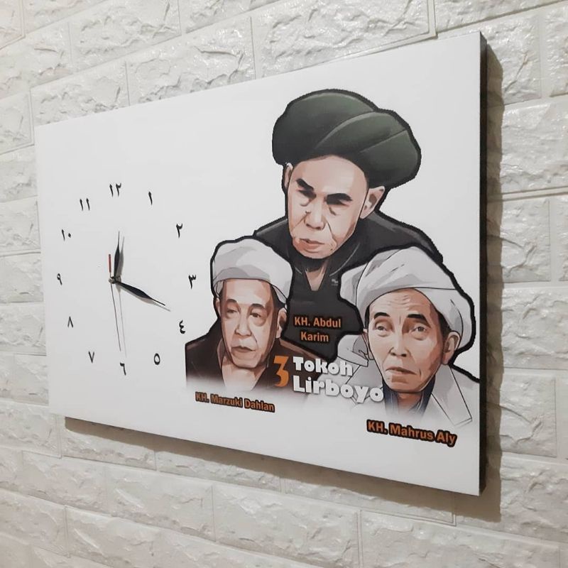 Asli JAM DINDING 3 TOKOH LIRBOYO