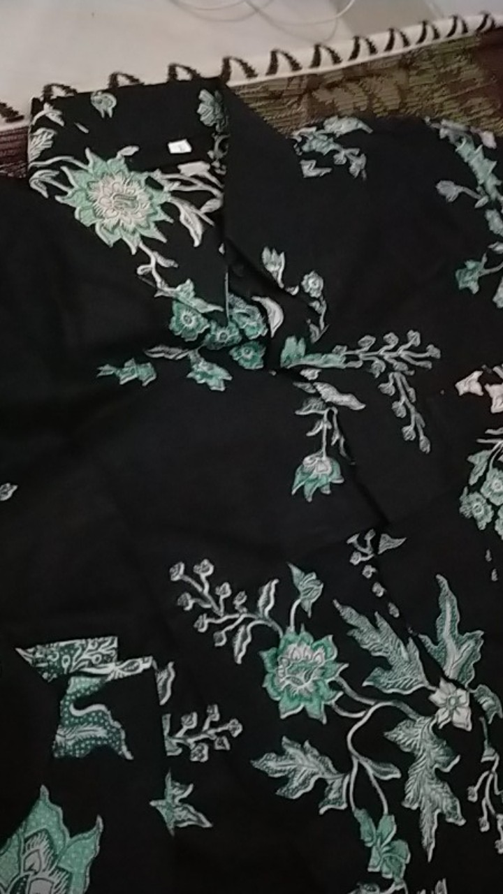 Batik Couple Keluarga Sania Ruffle Ori Ndoro Jowi Dnt Cibulan Ijo