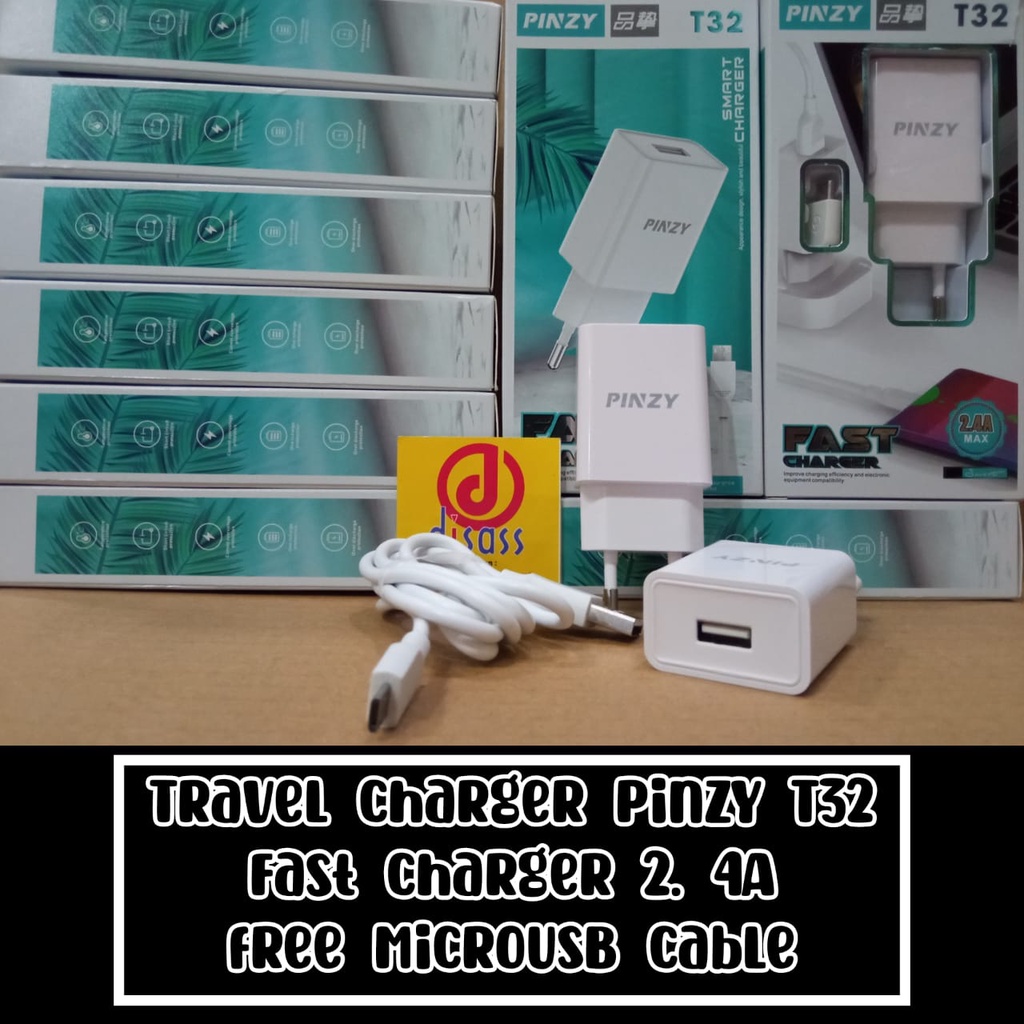 PINZY T32 SERIES SMART CHARGER WITH  MICRO USB CABLE - DISASS JOGJA
