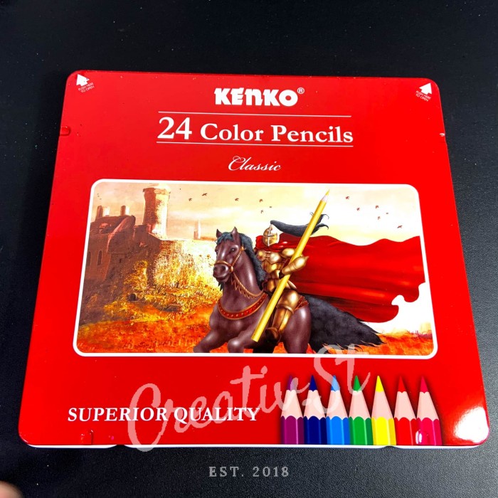 

(DISKON TERMURAH) Pensil 24 Warna Kaleng Kenko Tin Case