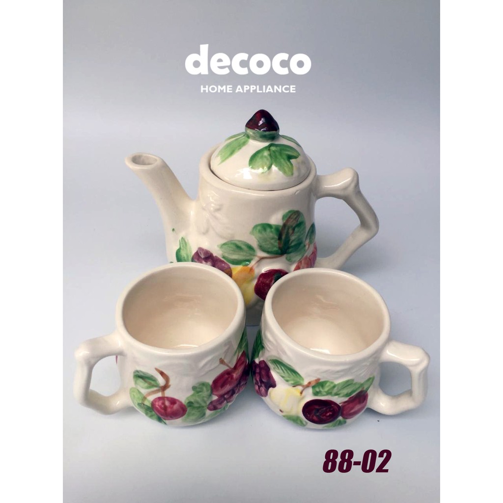 Nakato Kan Set Camset Timbul Mini Coffee Kopi Teko Gelas Vintage Unik Tea Set