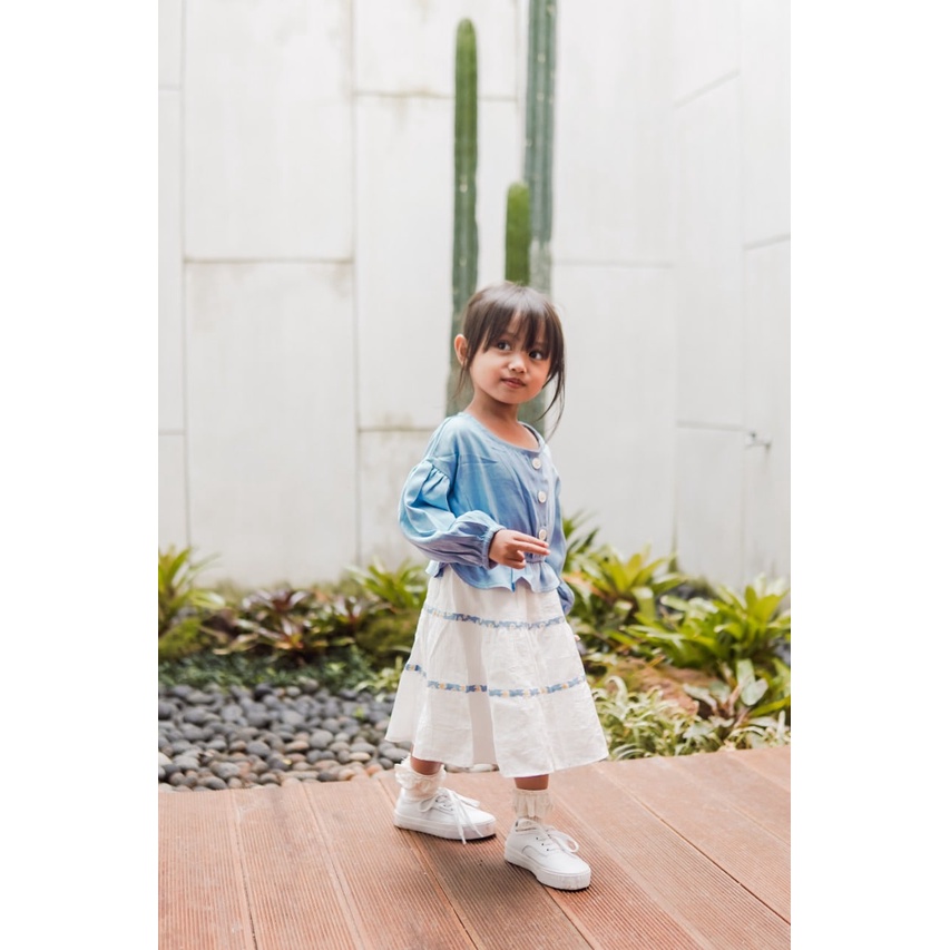 Promo !! Dress anak perempuan import / Pakaian anak import / Dress double stripe zigzag uk  1-3th