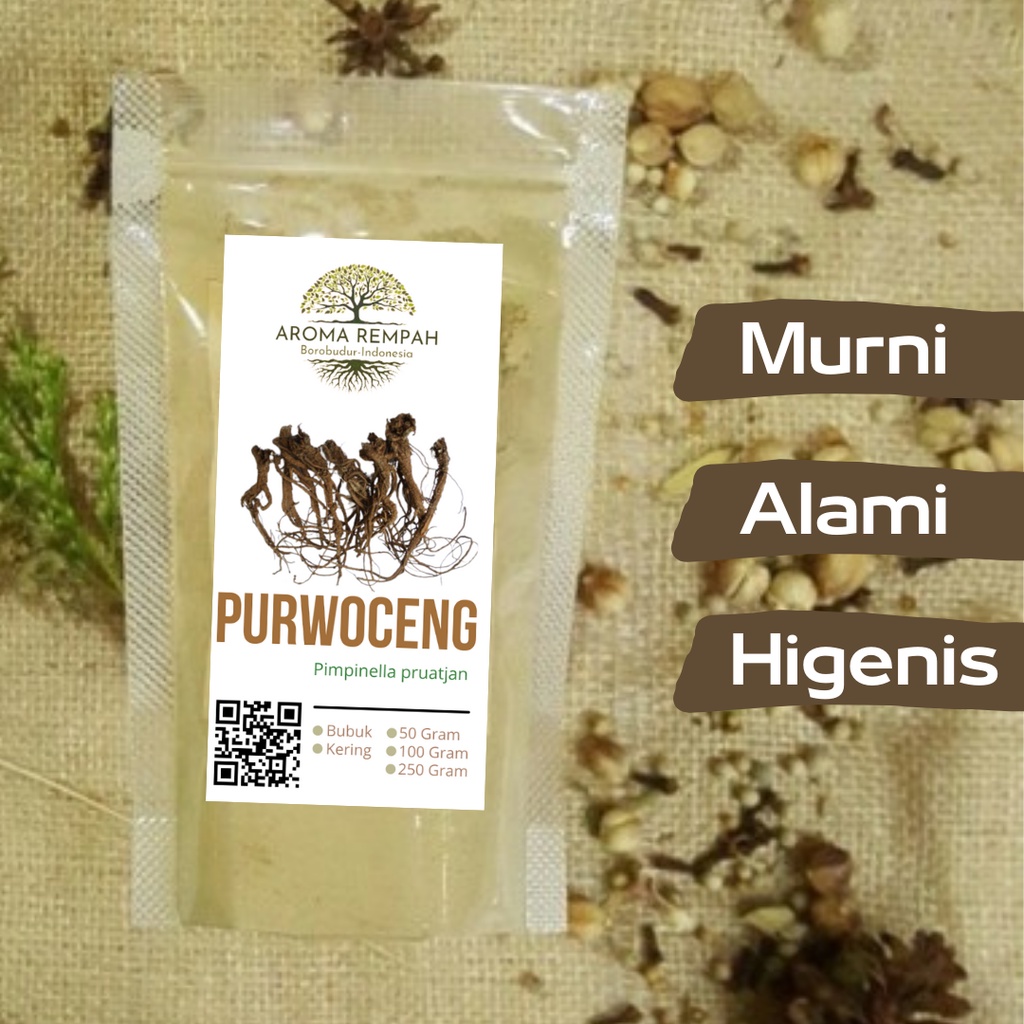 

PURWOCENG BUBUK MURNI - Pimpinella Pruatjan - TANPA CAMPURAN - HERBAL - JSR - REMPAH