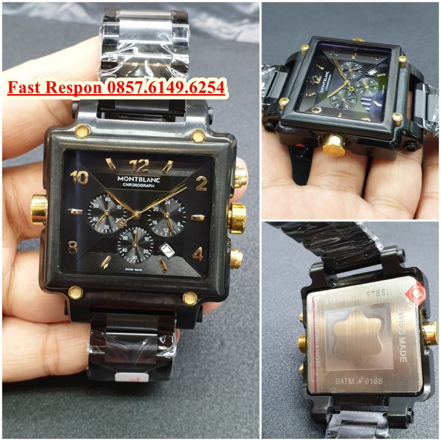 Big Sale Jam Tangan Montblanc Chronograph Kotak Black Garansi 1th