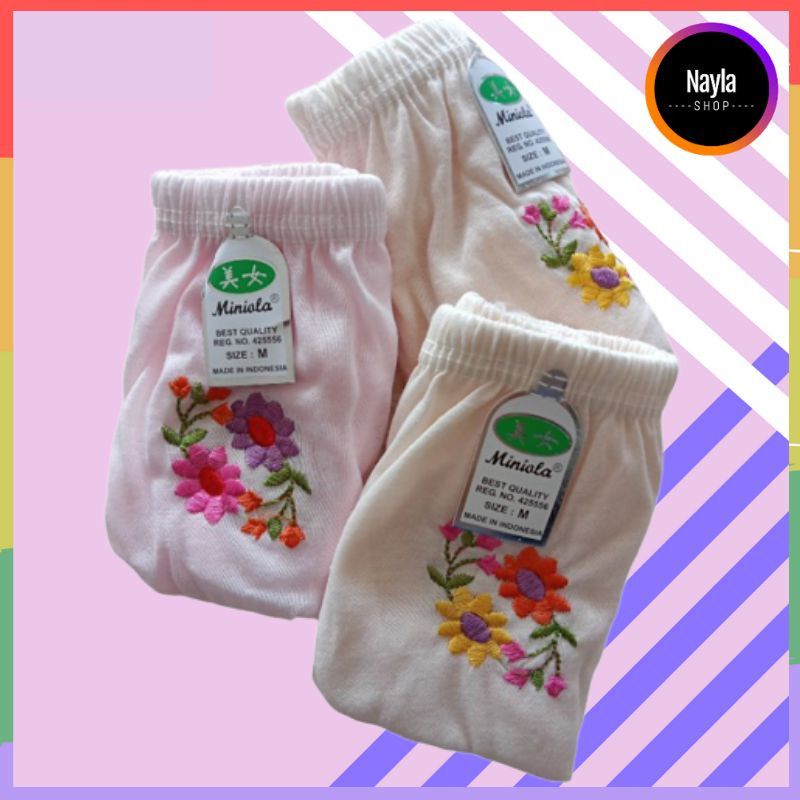 1Pcs CD Miniola Bordir Murah Karet Nyaman M L XL XXL/3L eceran