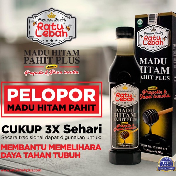 

Madu Hitam Pahit Ratu Lebah 470 gr - Premium Quality