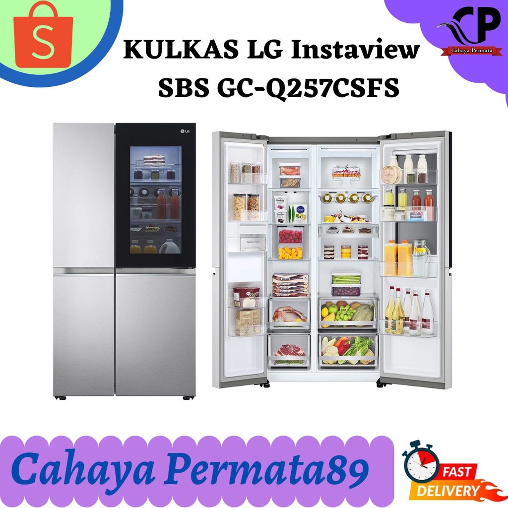 Jual Lg Kulkas Side By Side Gc Q Csfs Instaview Gcq Csfs Inverter