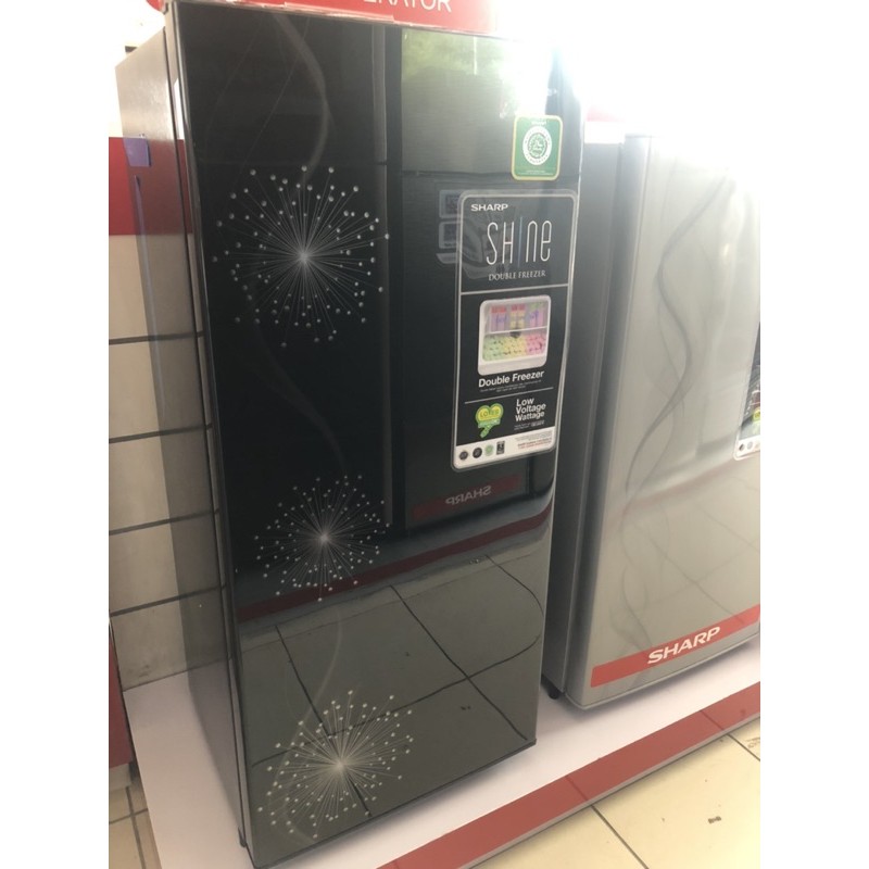 Kulkas 1 Pintu Sharp SJ-X 197 W -DW  FREEZER BESAR Shine Dandelion Series (Tinggi 1.2meter)
