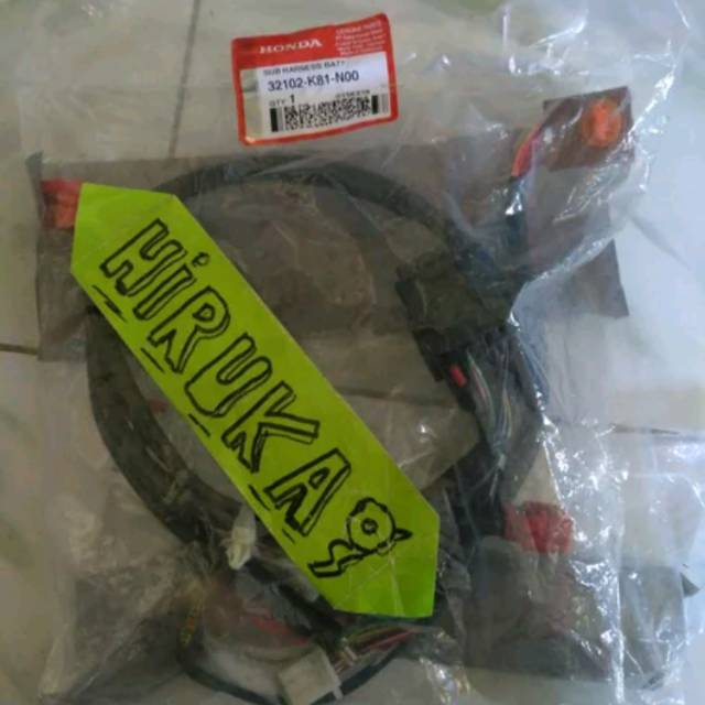 32102-K81-N00 HGP 100% KABEL AKI SUB BATERAI BEAT ECO ORIGINAL AHM SUB BATERAI  32102K81N00