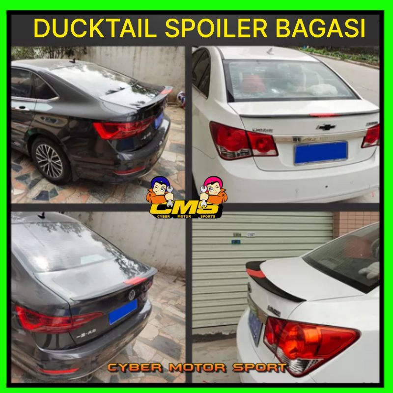lips bagasi universal adjustable bahan plastik . duck tail spoiler . list bagasi sedan universal. du