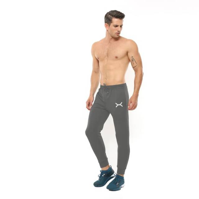 FCS-002AB Celana jogger sport fitness FLEX abu