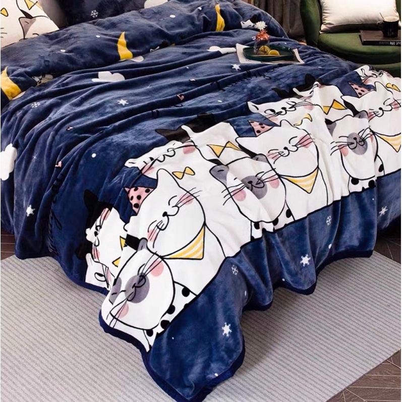 Selimut Bulu Super Lembut Motif Dewasa Ukuran 150x200 Impor Termurah