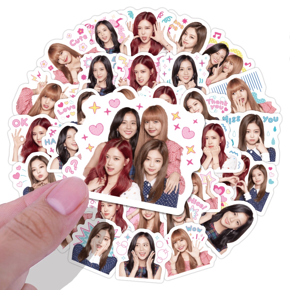 40 Korea blackpink stiker Taman Caiying Jin zhini Jurnal bahan LISA notebook Kim Ji-Su stiker Xiao Z