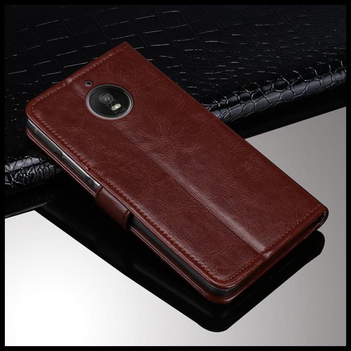Flip Cover Handphone Case Motorola Moto E4 Plus Casing Hp Dompet Leather Flip Cover Wallet