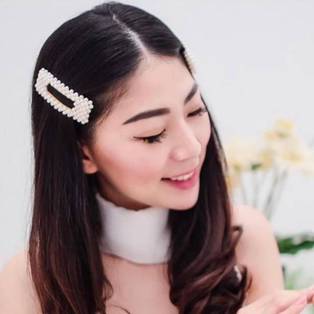 Hairclip Hairpin Jepitan Rambut Korea Kekinian Tiptop Mutiara