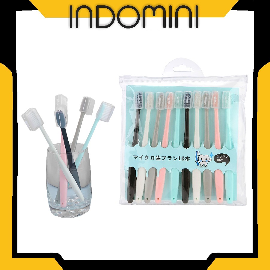 INDOMINI R383 Sikat Gigi Anak / Dewasa Japan Korea Design Lembut 10pcs / Set