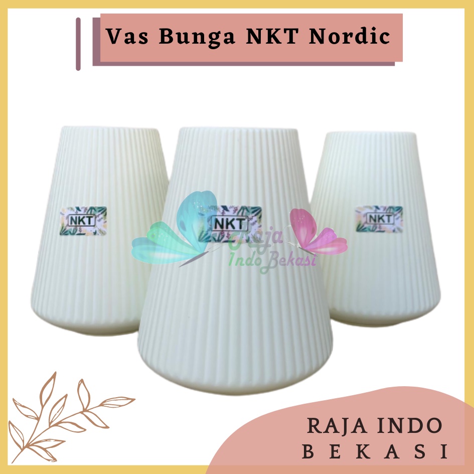 NKT VAS BUNGA NORDIC Vas Bunga Tanaman Aesthetic Imitasi Plastik Motif Cantik Murah Bagus Hiasan Meja Ruang Tamu Dekor Kantor Nordic Gold Style Besar Kaca - Vas Plastik Motif Texture Unik Lucu Wood Rhombus Diamond Wave Ceramics cocok untuk Pajangan