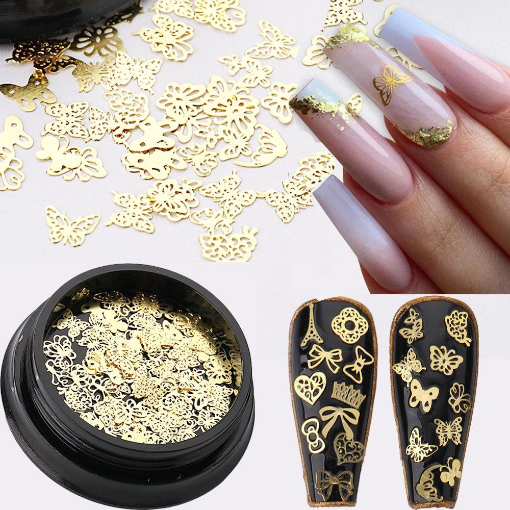 Mxbeauty Rivet Aksesoris Kuku Gaya Jepang Tower Mahkota Daun Bulan Kuku Alloy Charms 3D Nail Art DIY Dekorasi Kuku