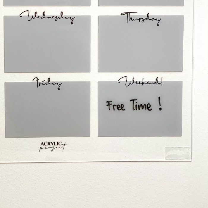 

Acrylic Weekly Planner C Akrilik 027