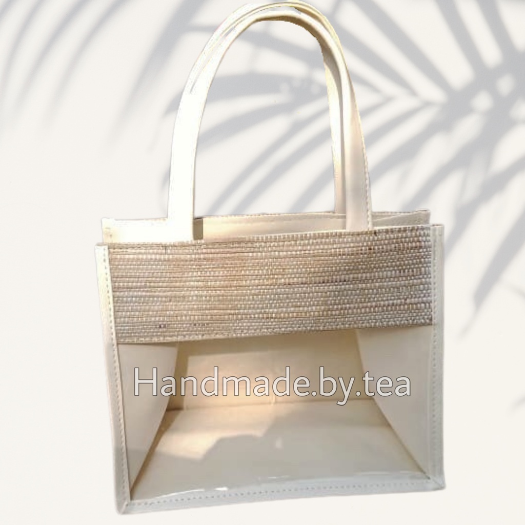 Tas hampers mika souvenir lebaran idul fitri | Tote bag anyaman mendong wanita | Goodie bag, parcel,