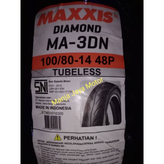 Ban tubeless Maxxis Diamond 100/80-14 for Lexi/Vario 125/150/Beat f1/Esp/Mio soul GT/X-ride/Mio M3