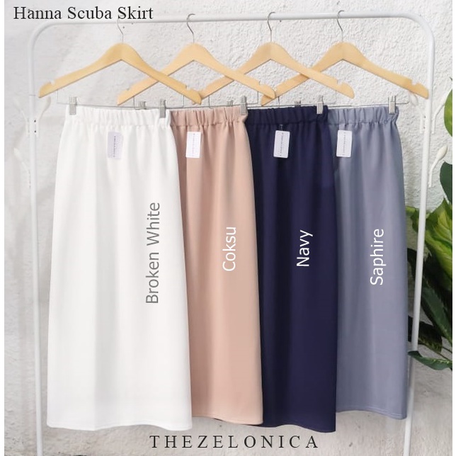 Zelonica Hanna Rok Span Bahan Scuba