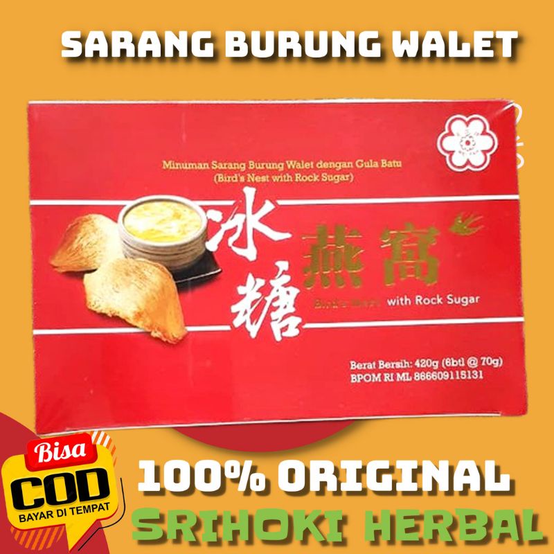 Minuman Original Bird's Nest With Rock Sugar Sarang Burung Walet Kesehatan