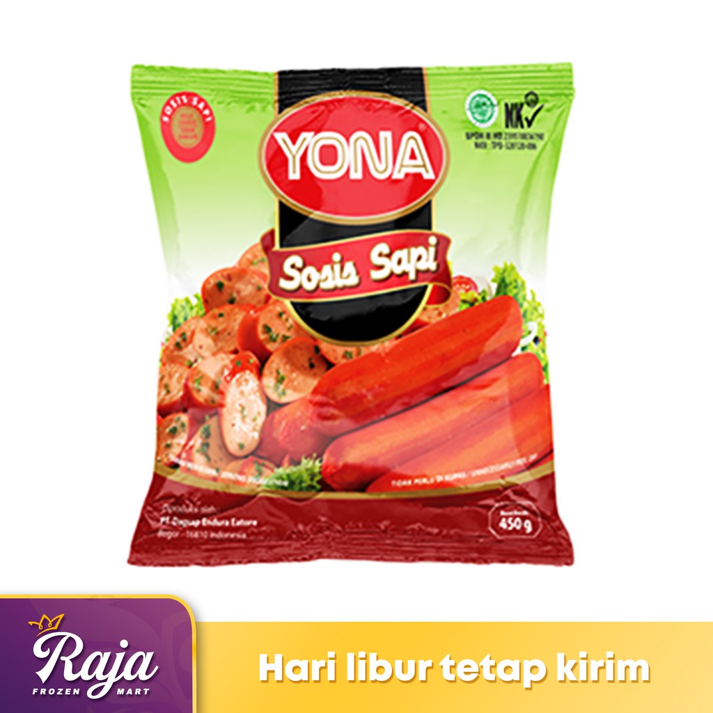 

Yona Sosis Sapi isi 15 450gr / Sosis / Frozen Food / Kentang Goreng / Makanan Beku