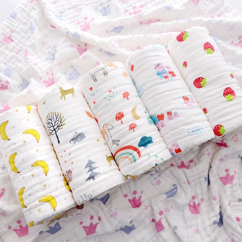 HANDUK MUSLIN 6 LAPIS 90x90 HANDUK BAYI / BABY TOWEL