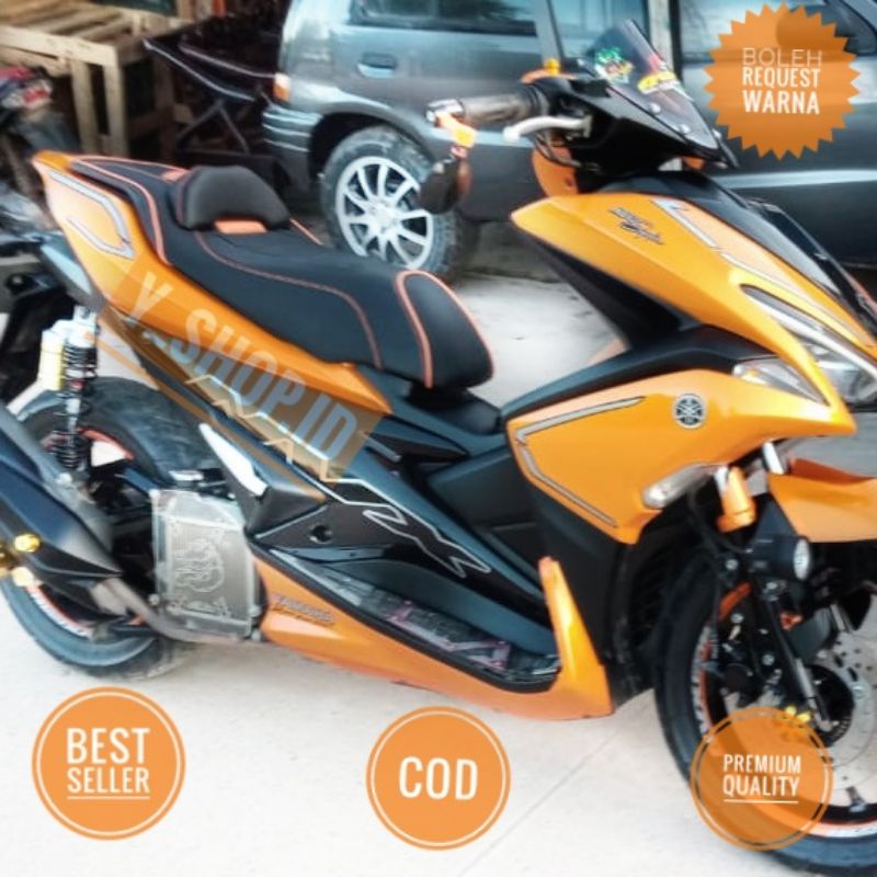 Sarung Kulit Jok Motor Aerox Full MBtech Model Eropa