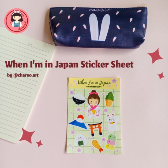 

When I'm in Japan Sticker Sheet by @chareo.art (sticker lucu)