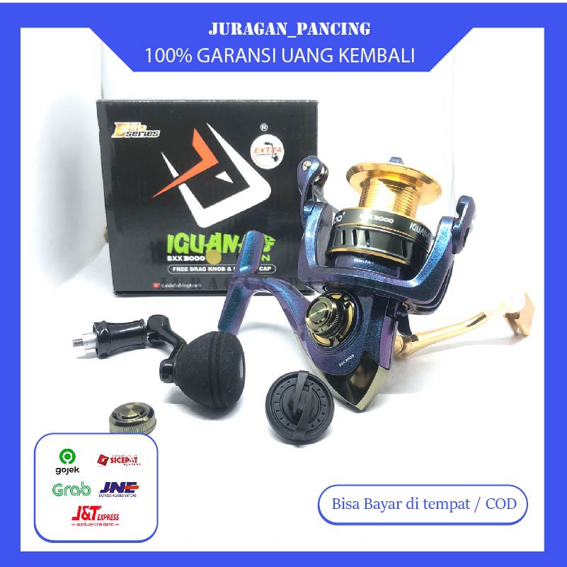 ALAT PANCING FISHING REEL DAIDO IGUANA SPIN BXX 3000|KOLAM|POWER HANDLE|SPOOL ALMUNIUM