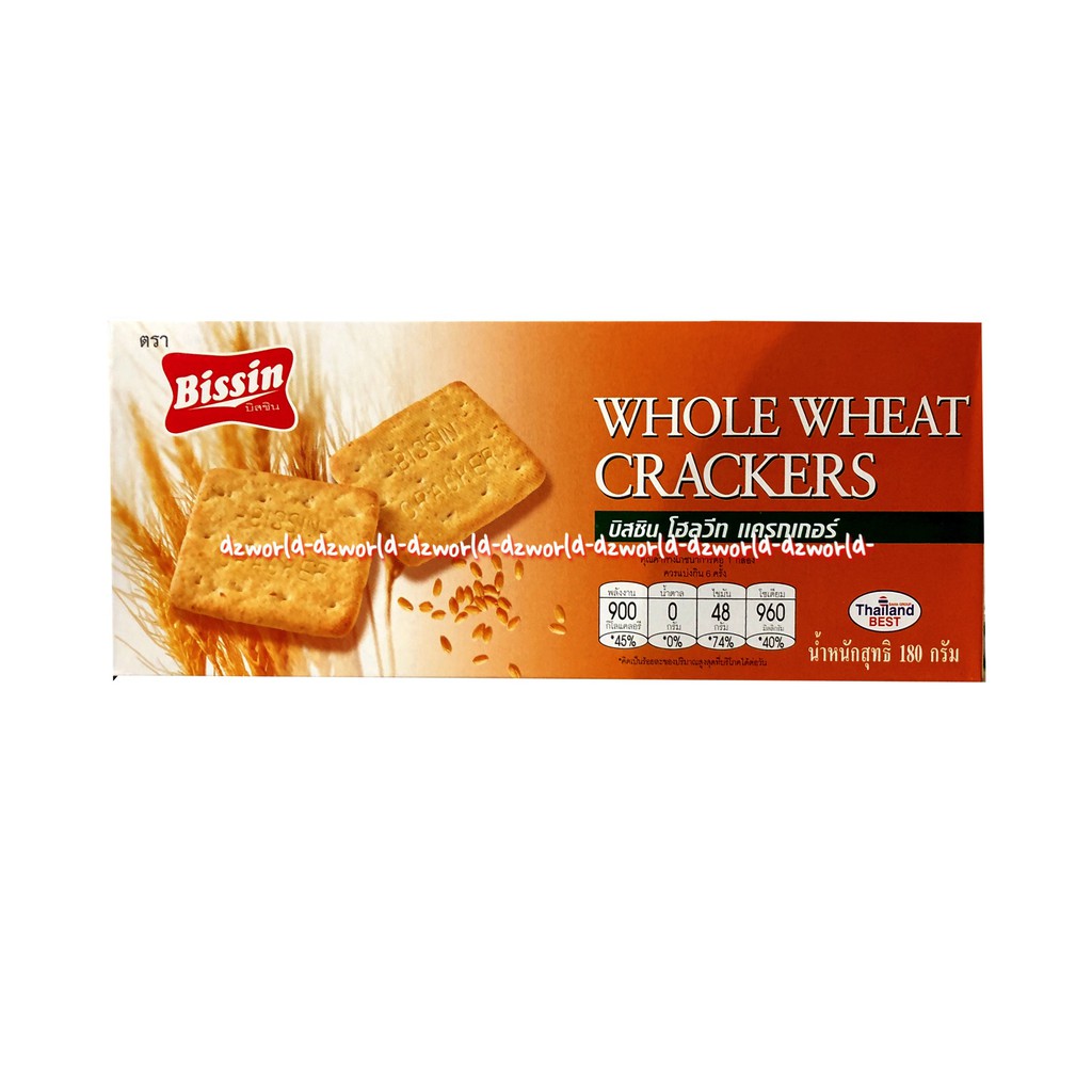 Bissin Whole Wheat Cream Crackers 150gr Biskuit Gandum Thailand Bisin