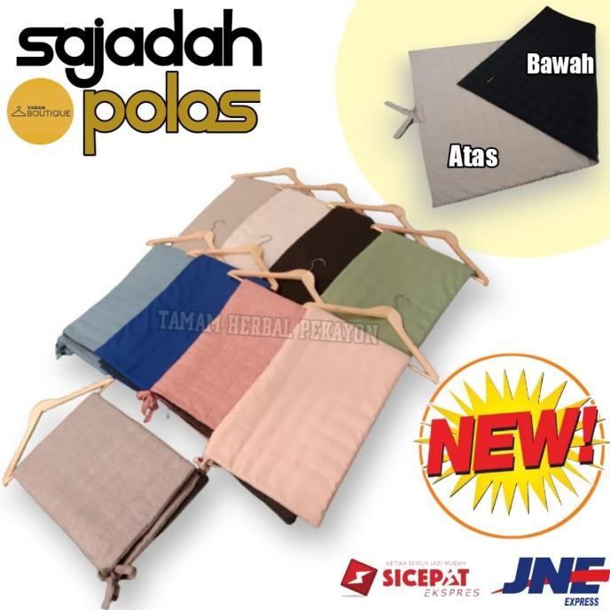 Promo Sajadah Travel Polos Tebal Empuk Tanpa Motif Khusu Ringan Dibawa