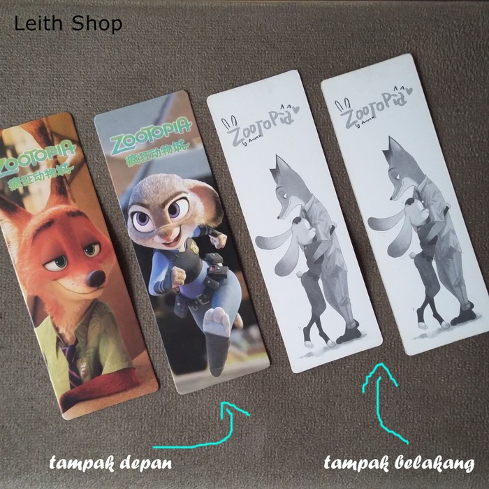 

Set 5pcs Pembatas Buku Zootopia Bookmark Judy Hopps Nick Wilde Finnick