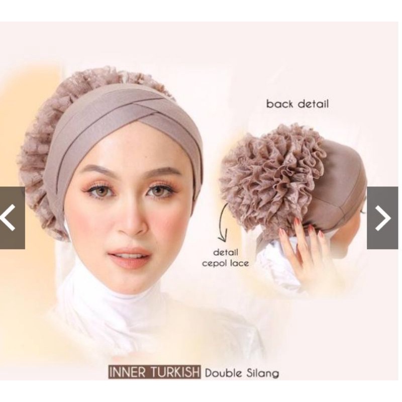 ciput silang doble turki cepol tali dan instan