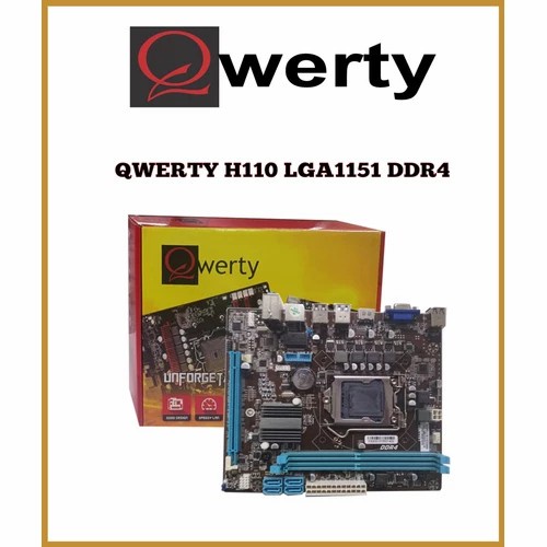 Mainboard QWERTY H110M - LGA1151 DDR4 iTX Intel Gen 6 dan 7 with HDMI