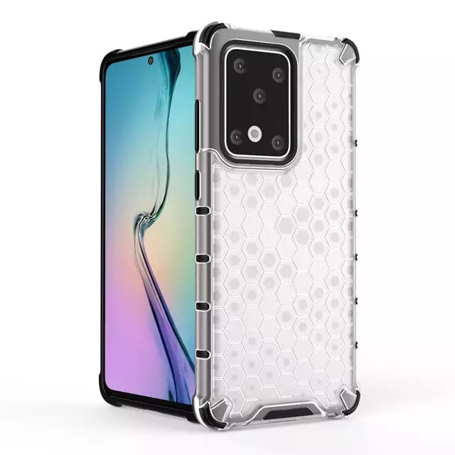 Samsung Note 10 Lite Soft Case Rugged Armor Honeycomb Series Clear