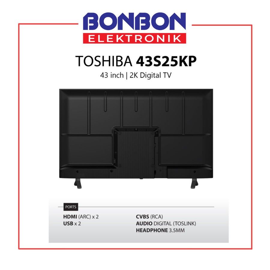 Toshiba LED Digital TV 43 Inch 43S25KP FHD