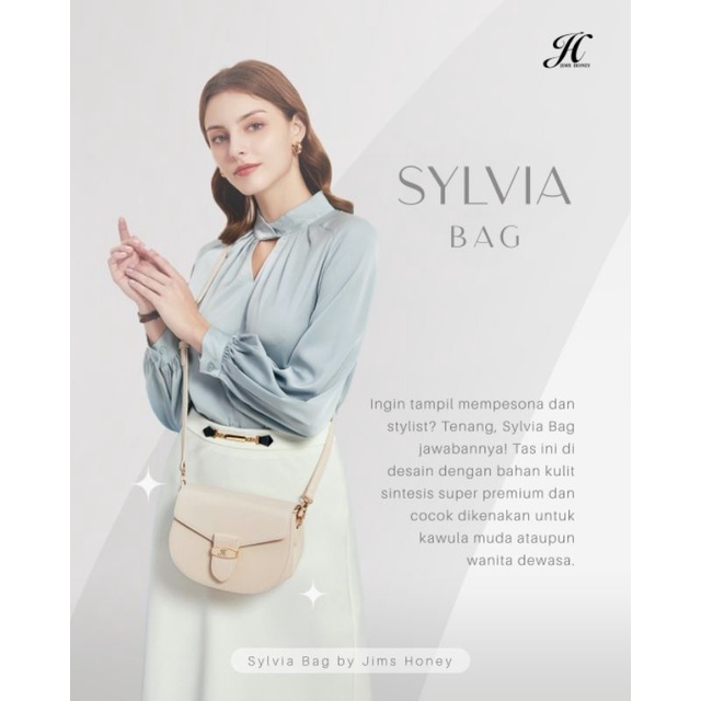 JimsHoney Sylvia bag tas wanita selempang original realpic free box tas pesta wanita import mewah