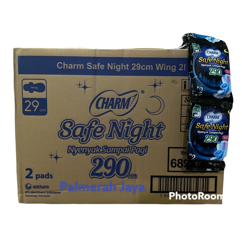 Pembalut Charm 29cm isi 2pad kartonan (24renceng)